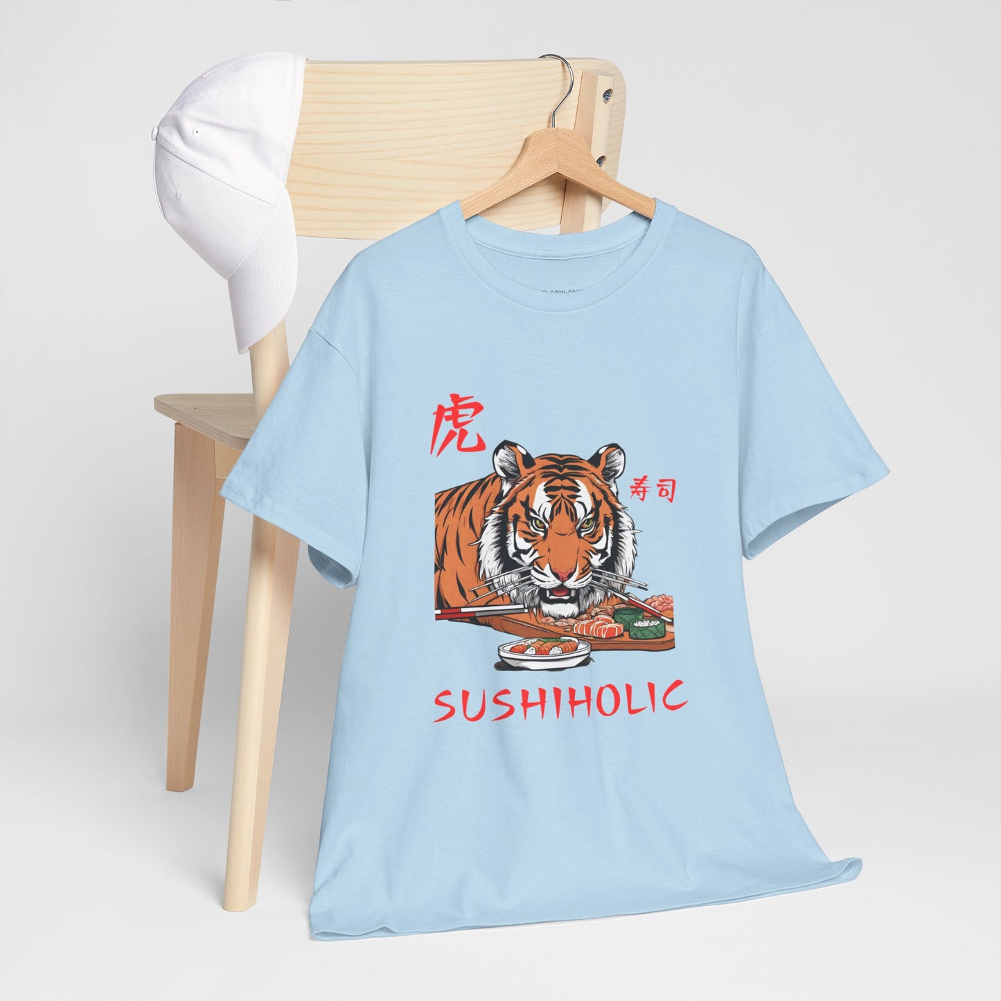 Tiger Sushi Lovers Sushiholic Graphic Tee Flashlander