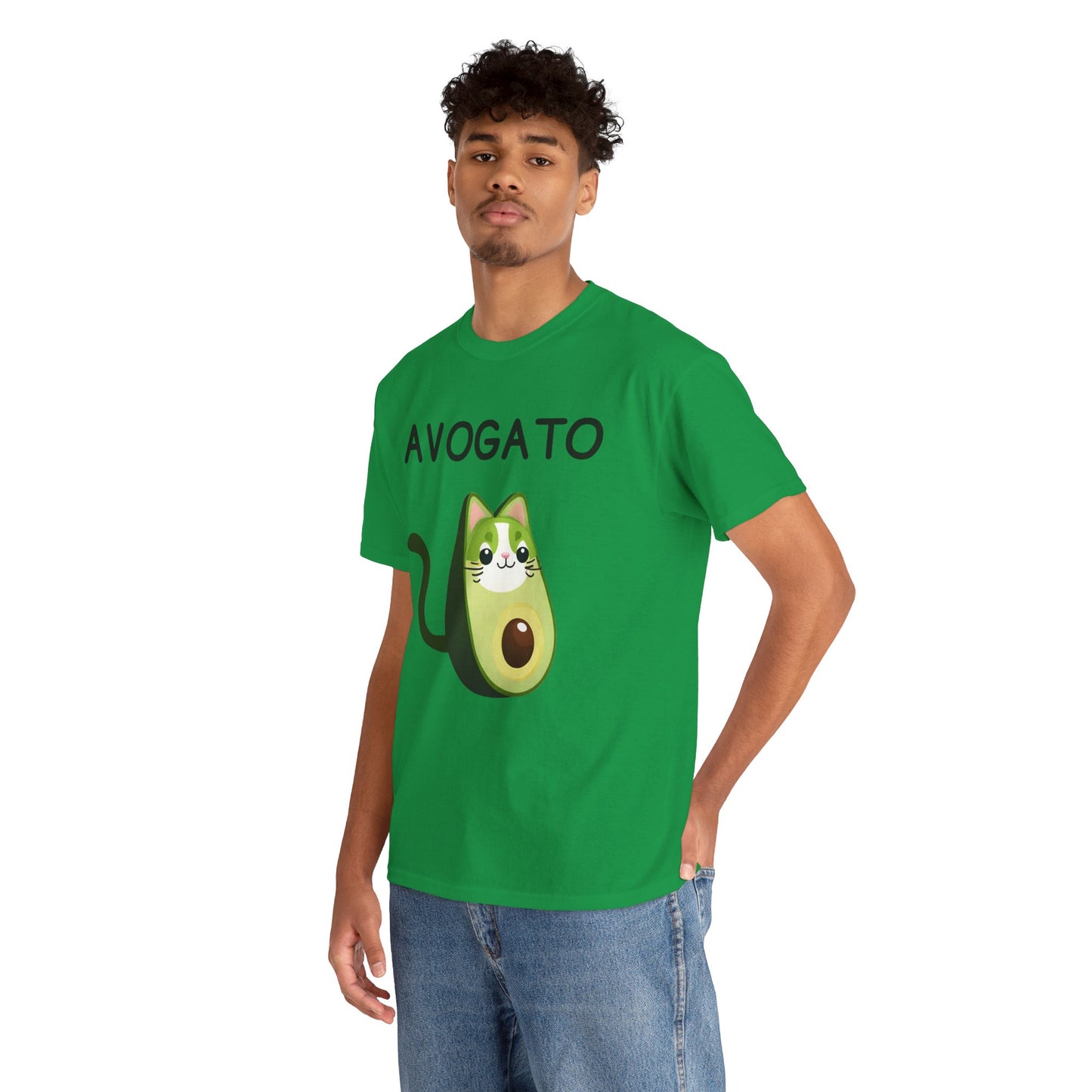 Avogato Funny Avocado Cat Face - Flashlander Gym Shirt