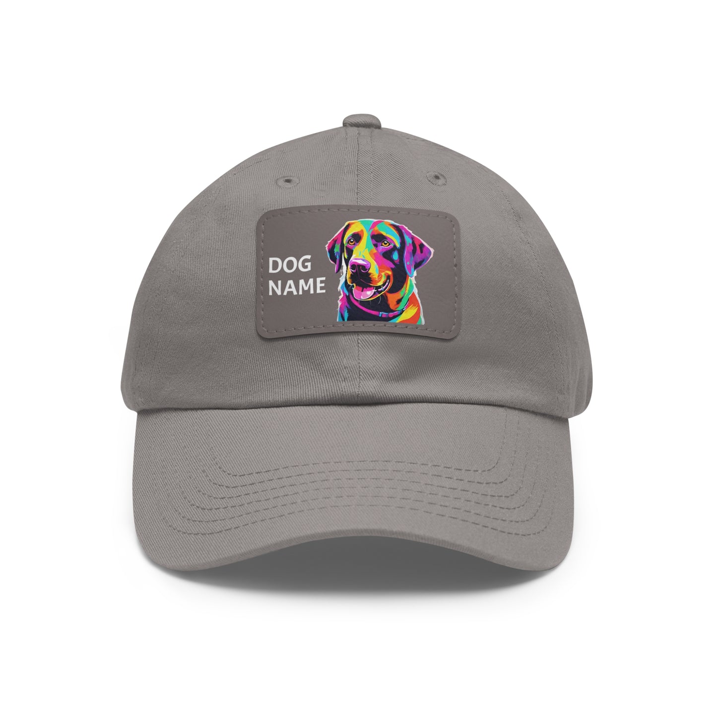 Retriever Cap Sportswear Cap Dog Labrador Retriever Pop Art Cap Dad Hat with Leather Patch (Rectangle) Custom Hat Flashlander