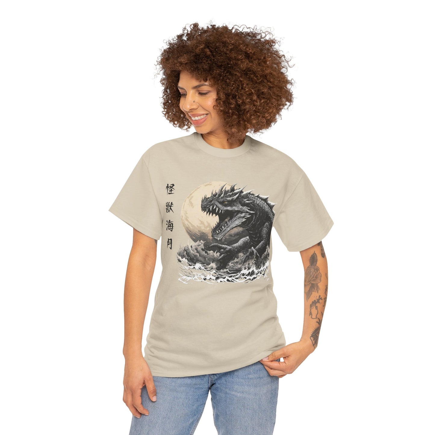 T-shirt de sport Flashlander, le monstre marin Kraken émerge, menace au clair de lune