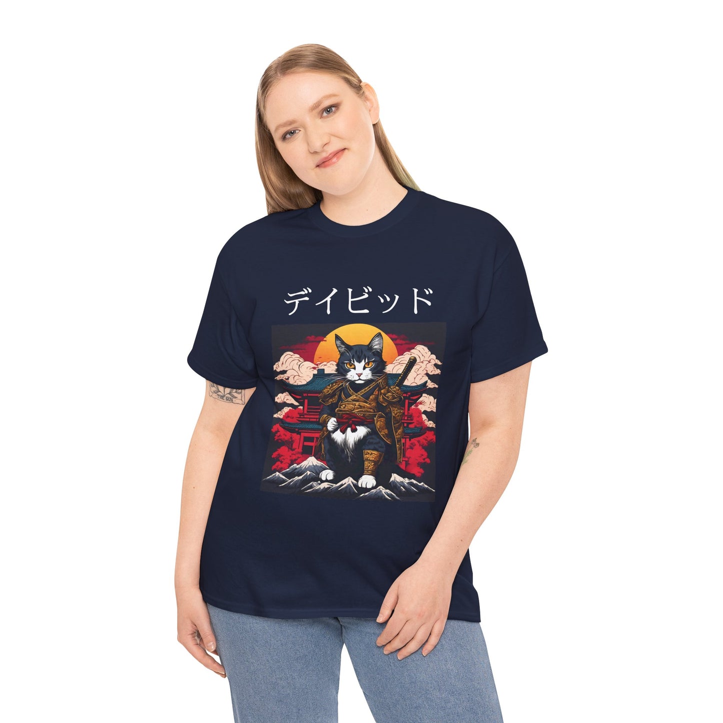 Custom Japanese Shirt Your Name Shirt Personalized Japanese T-Shirt Samurai Cat Anime Tee Your Text Hiragana Katakana Kanji Women Men Shirt