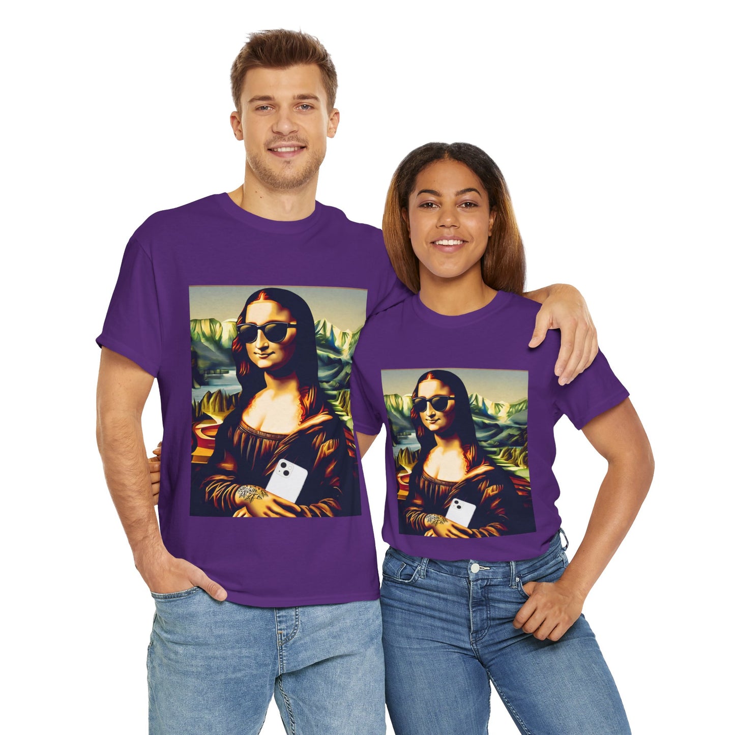 Funny modern Mona Lisa - Flashlander Gym Shirt