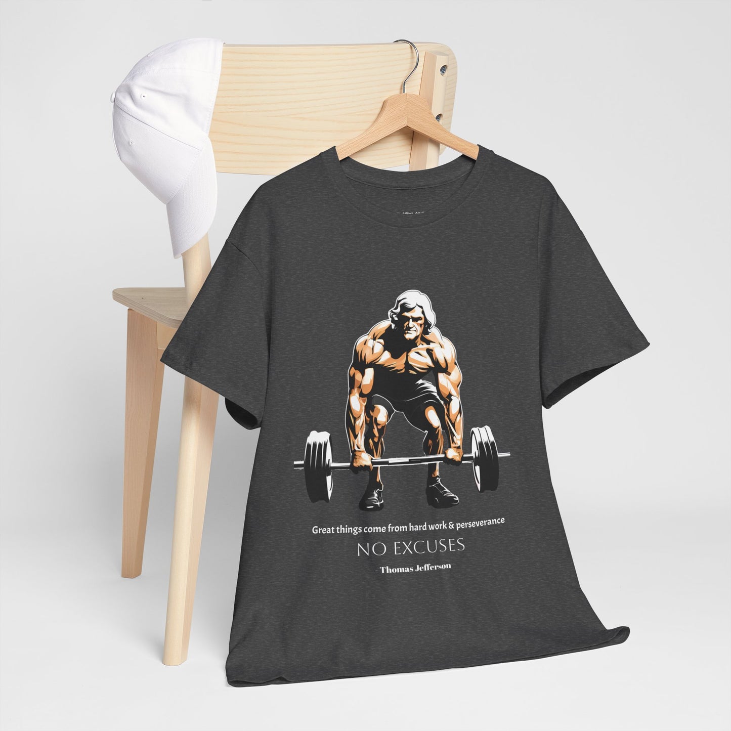 Thomas Jefferson Bodybuilder Shirt - Flashlander Great Things Come From Hard Work And Perseverance, No excuses Graphic Tee