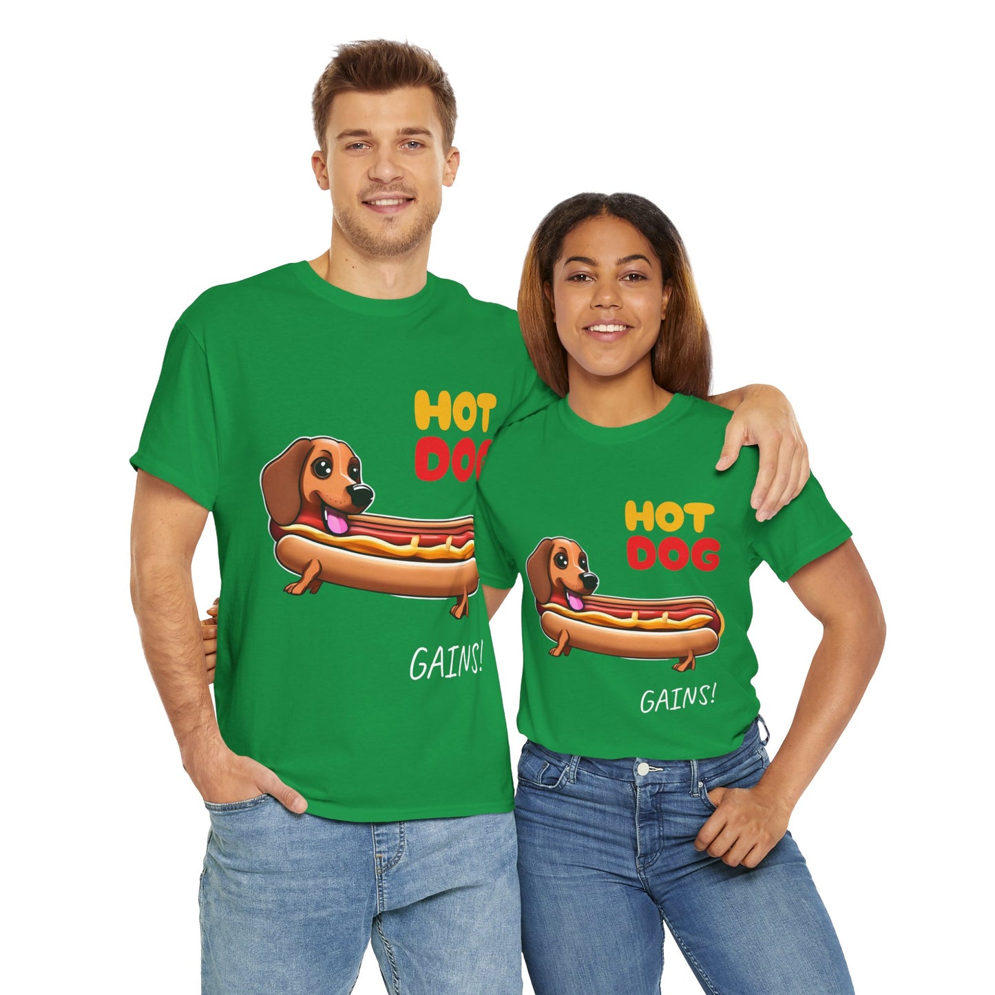 Hot Dog Gains Dachshund Dog - Flashlander Gym Shirt