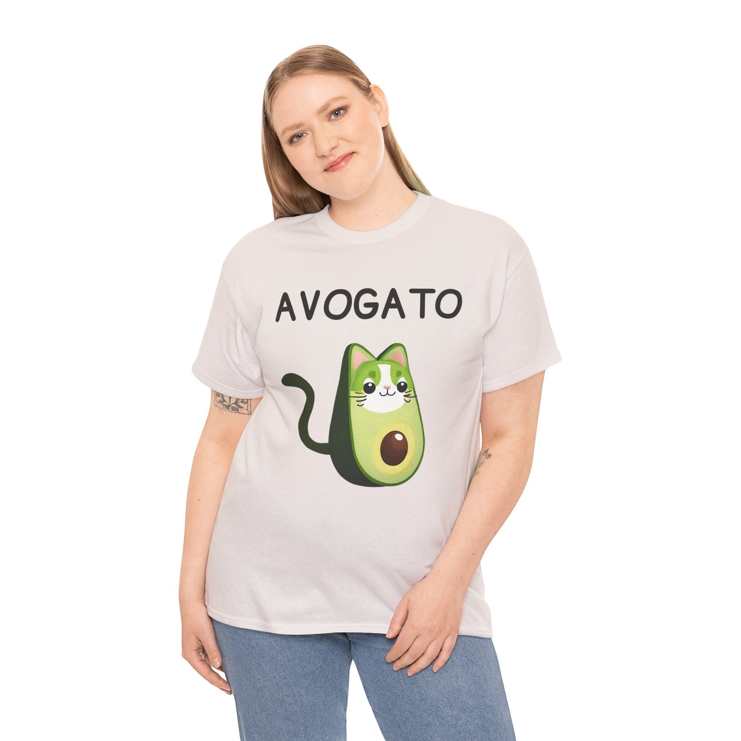 Avogato Funny Avocado Cat Face - Flashlander Gym Shirt