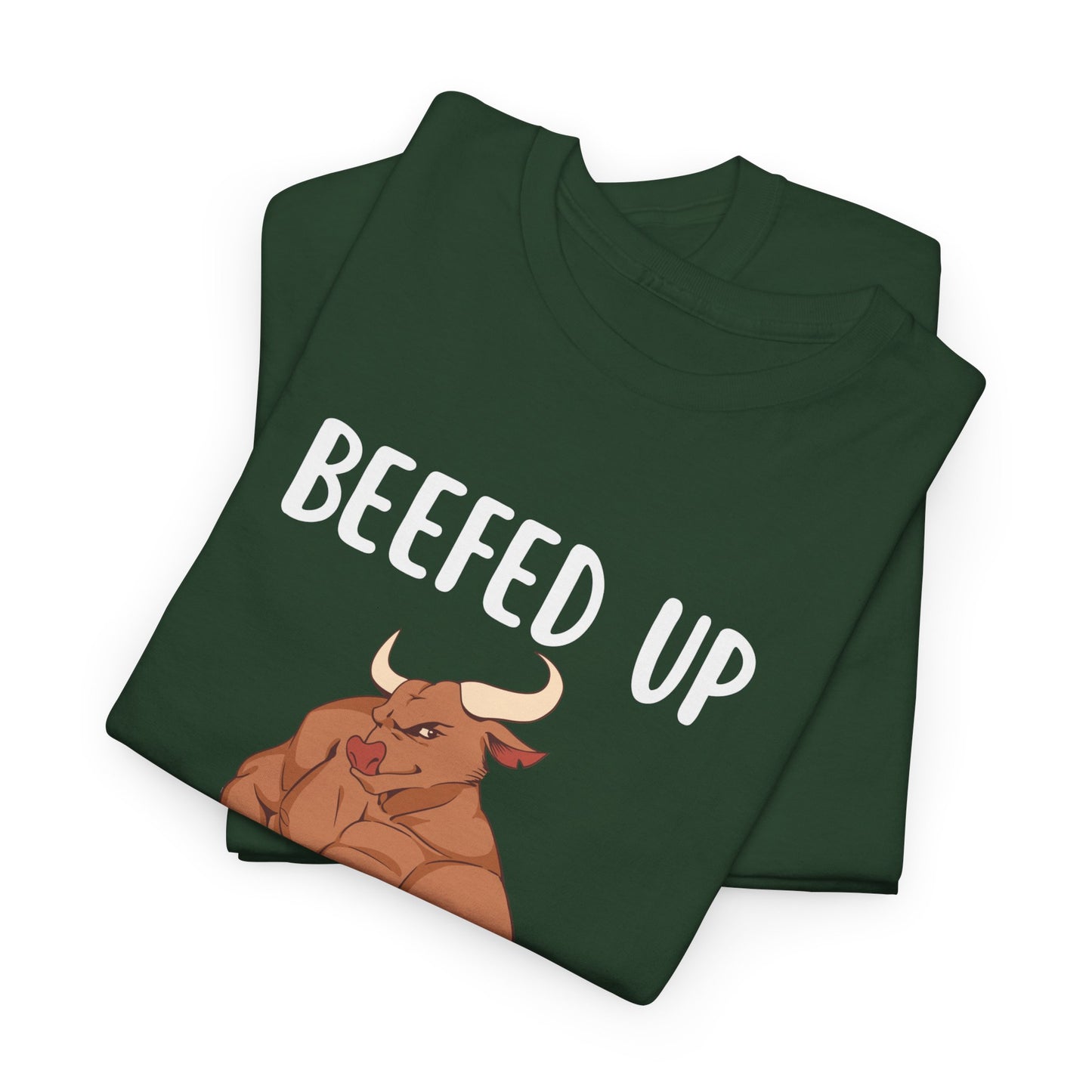 Muscle Bull Beefed Up No Bull, Just Gains - Flashlander Gym Shirt