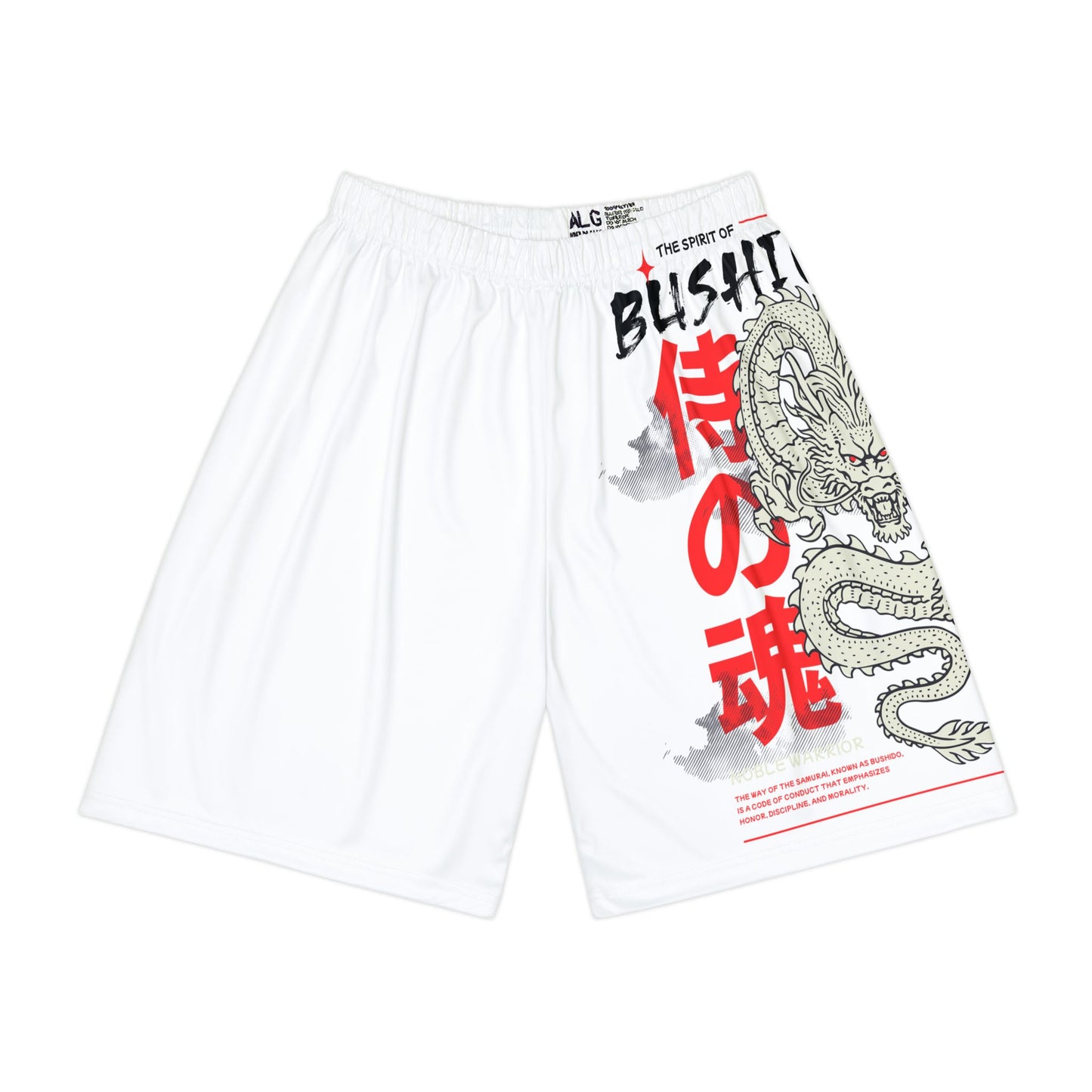 Japanese Dragon Bushido - Flashlander ALG Performance Men’s Gym Shorts (AOP) Turquoise