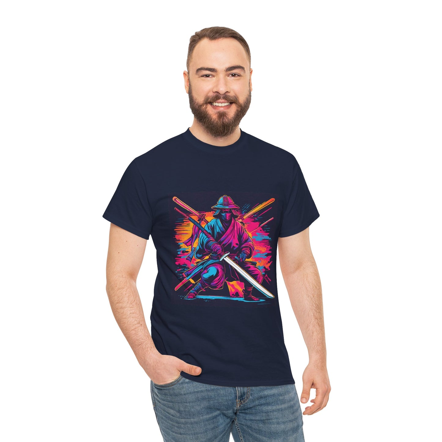 Samurai Warrior Sunset - Flashlander Gym Shirt