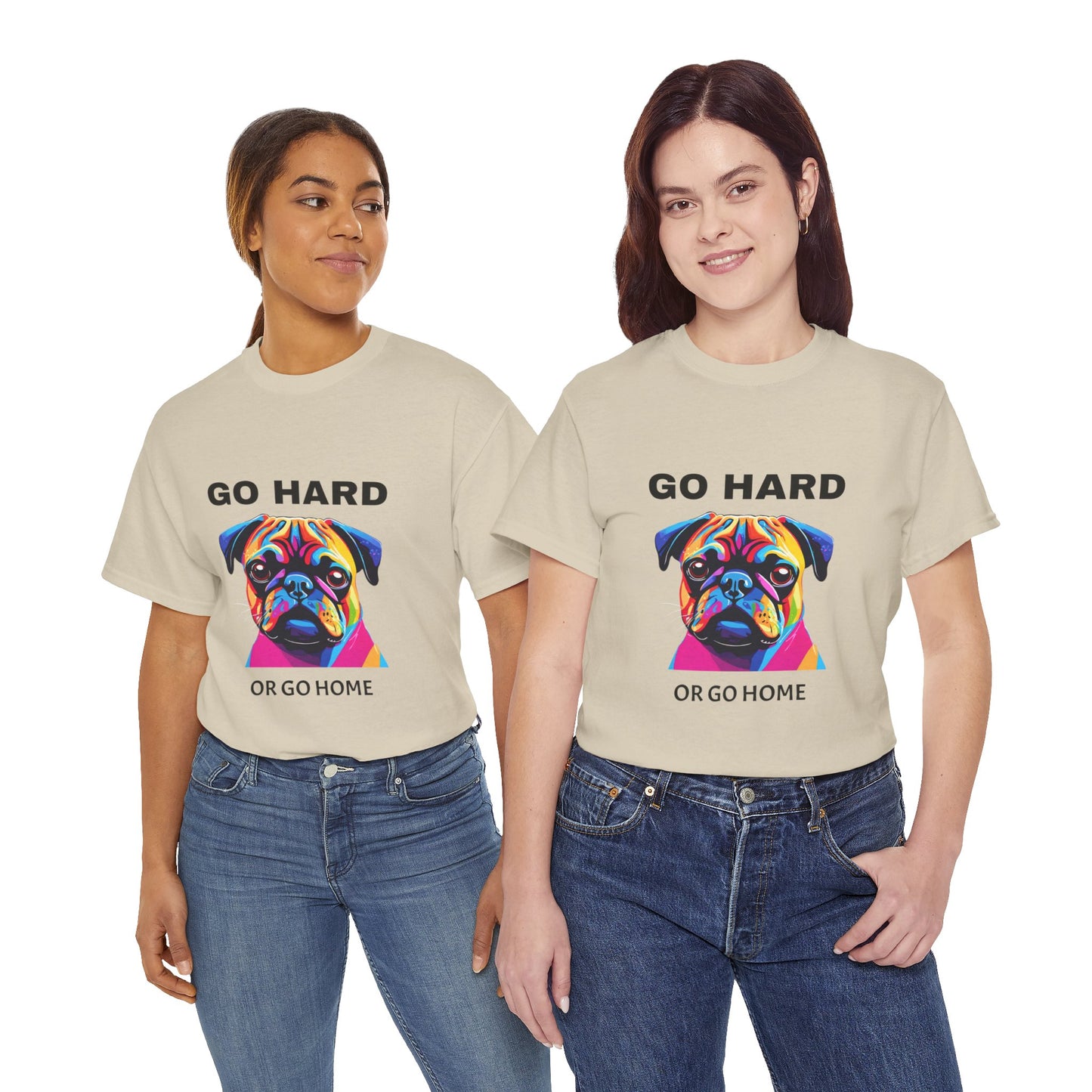 Pug Dog Pop Art  - Go Hard Or Go Home Flashlander Gym Shirt