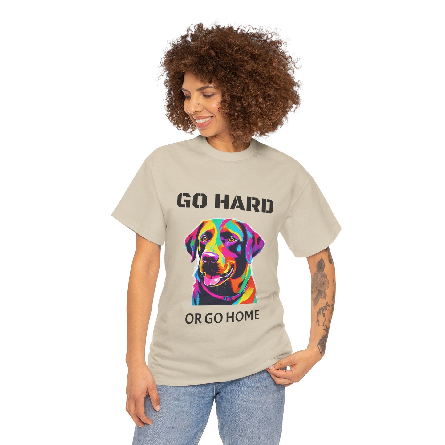 Labrador Retriever Dog Pop Art  - Go Hard Or Go Home Flashlander Gym Shirt