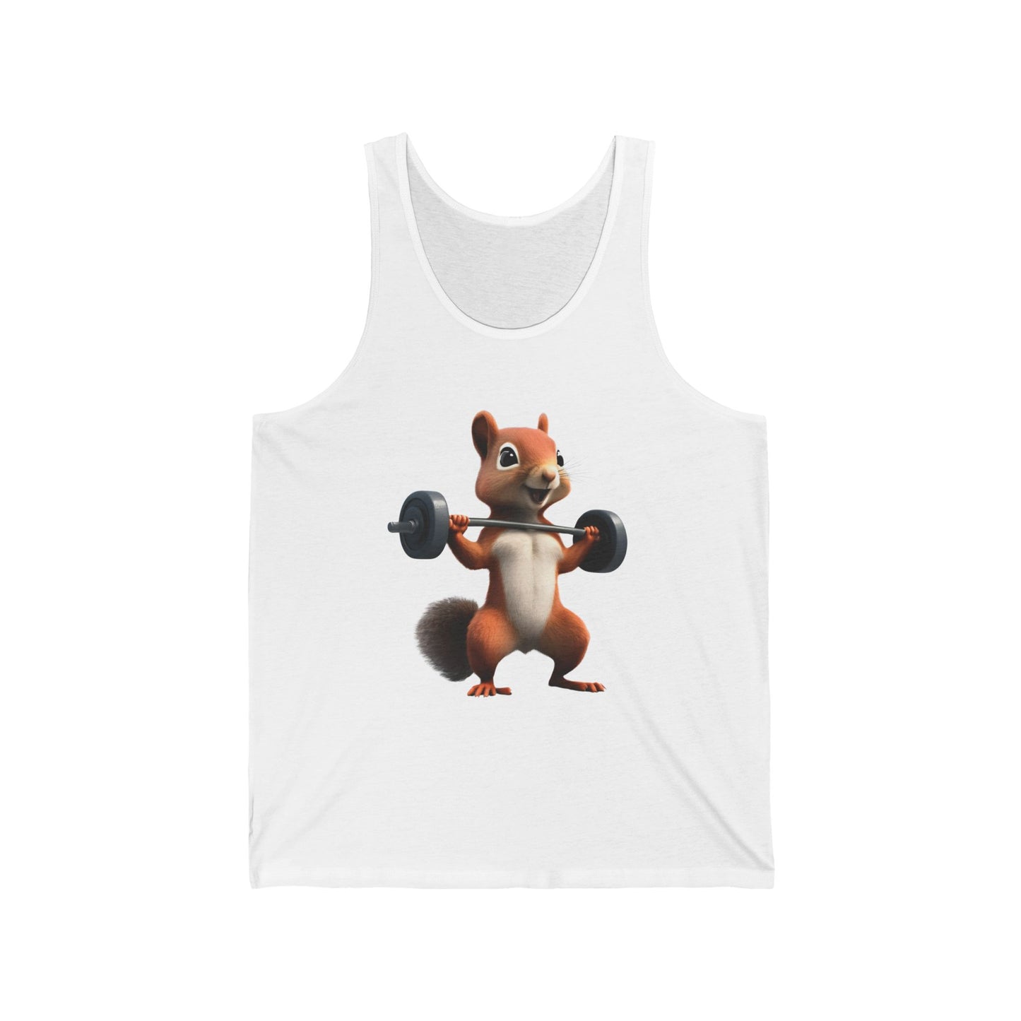 Squirrel Weightlifting Vintage Gym Cotton Unisex Jersey Tank