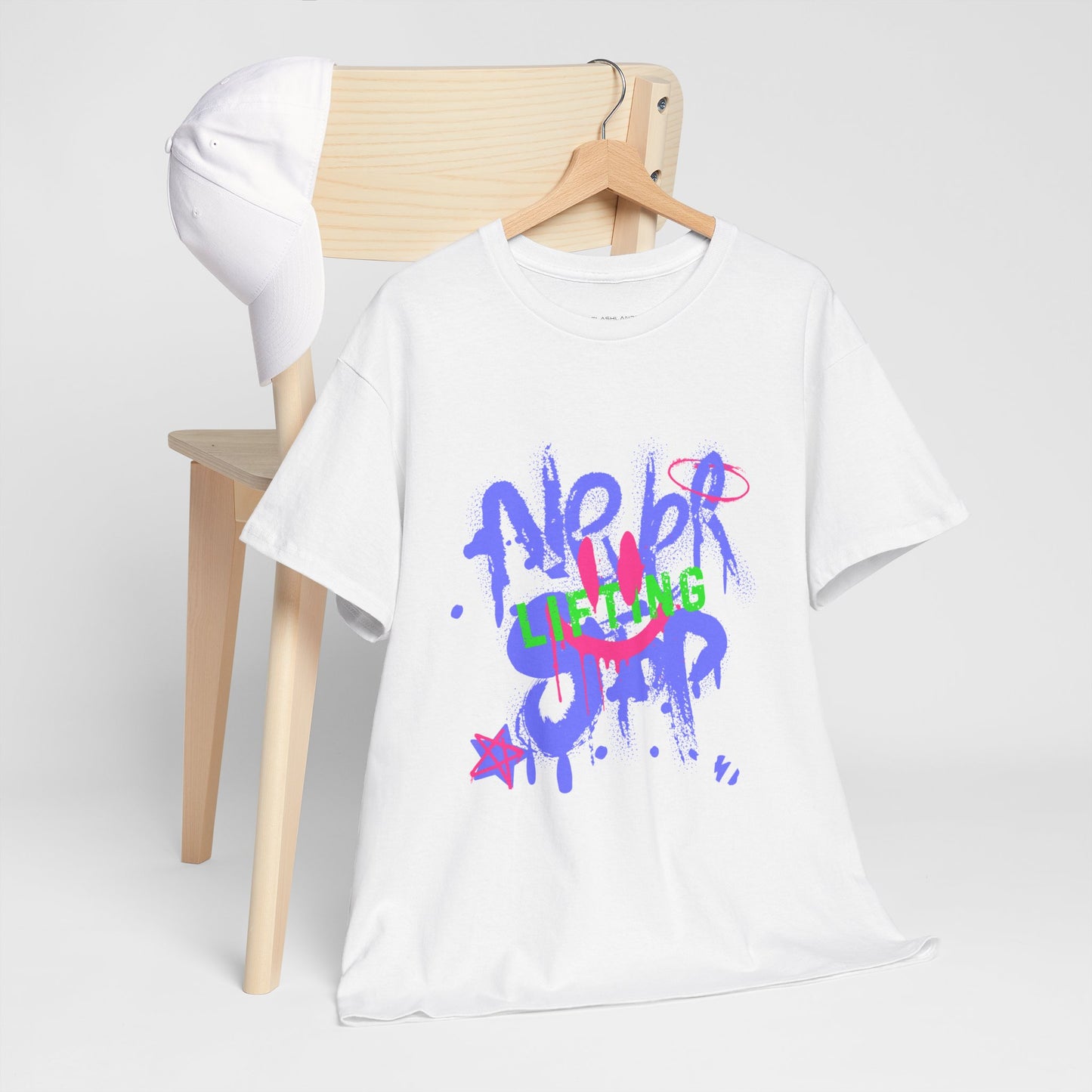 T-shirt de sport Graffiti Flashlander - Never Stop Lifting Gris