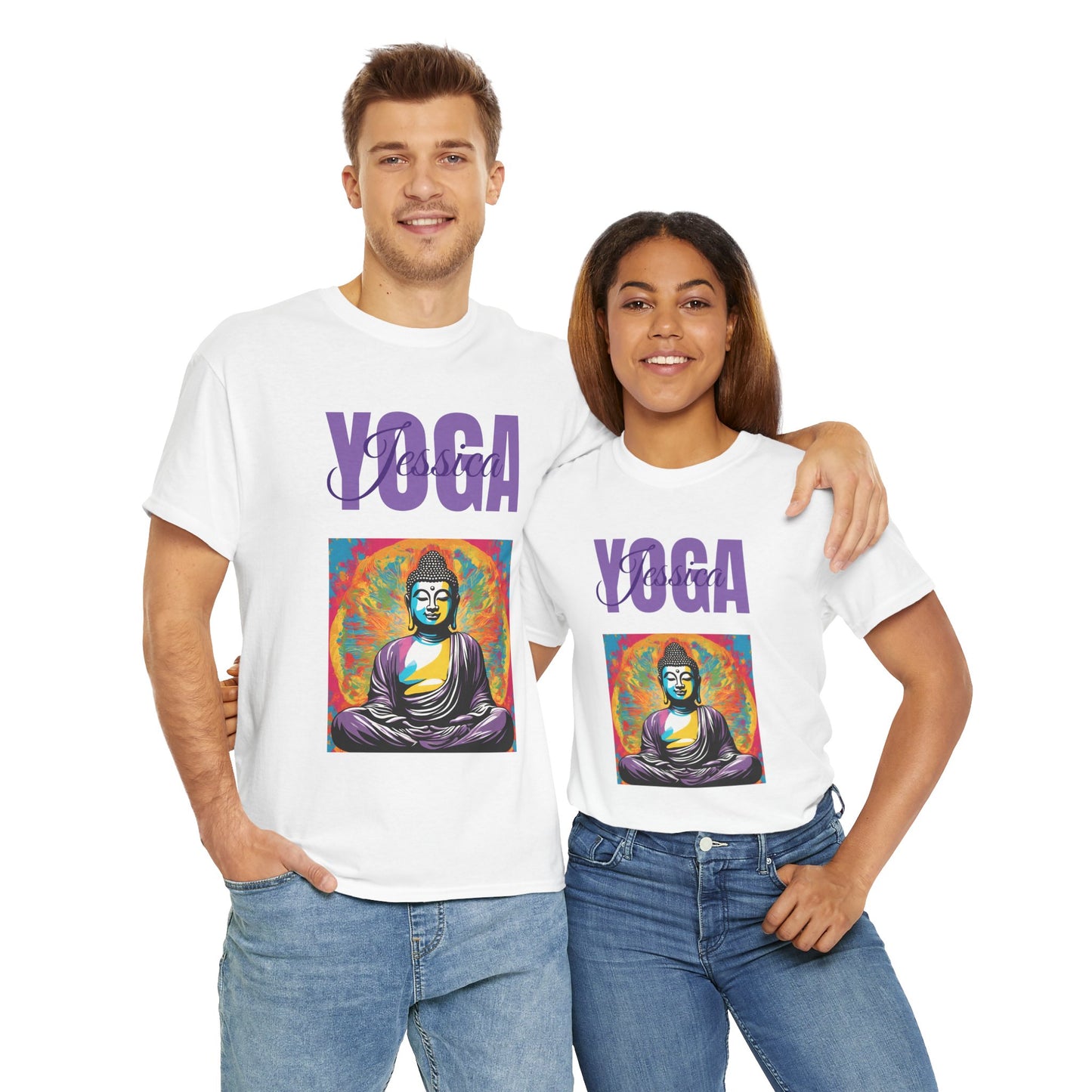 Personalized Yoga Shirt - Buddha Tee - Custom Name Flashlander Yoga Tee