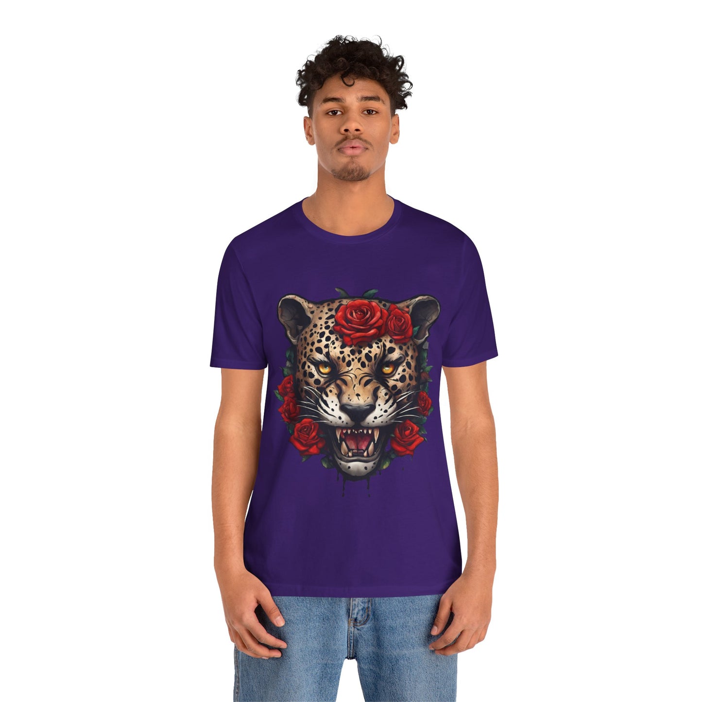 Jaguar Flames and Roses Graphic Tee Flashlander