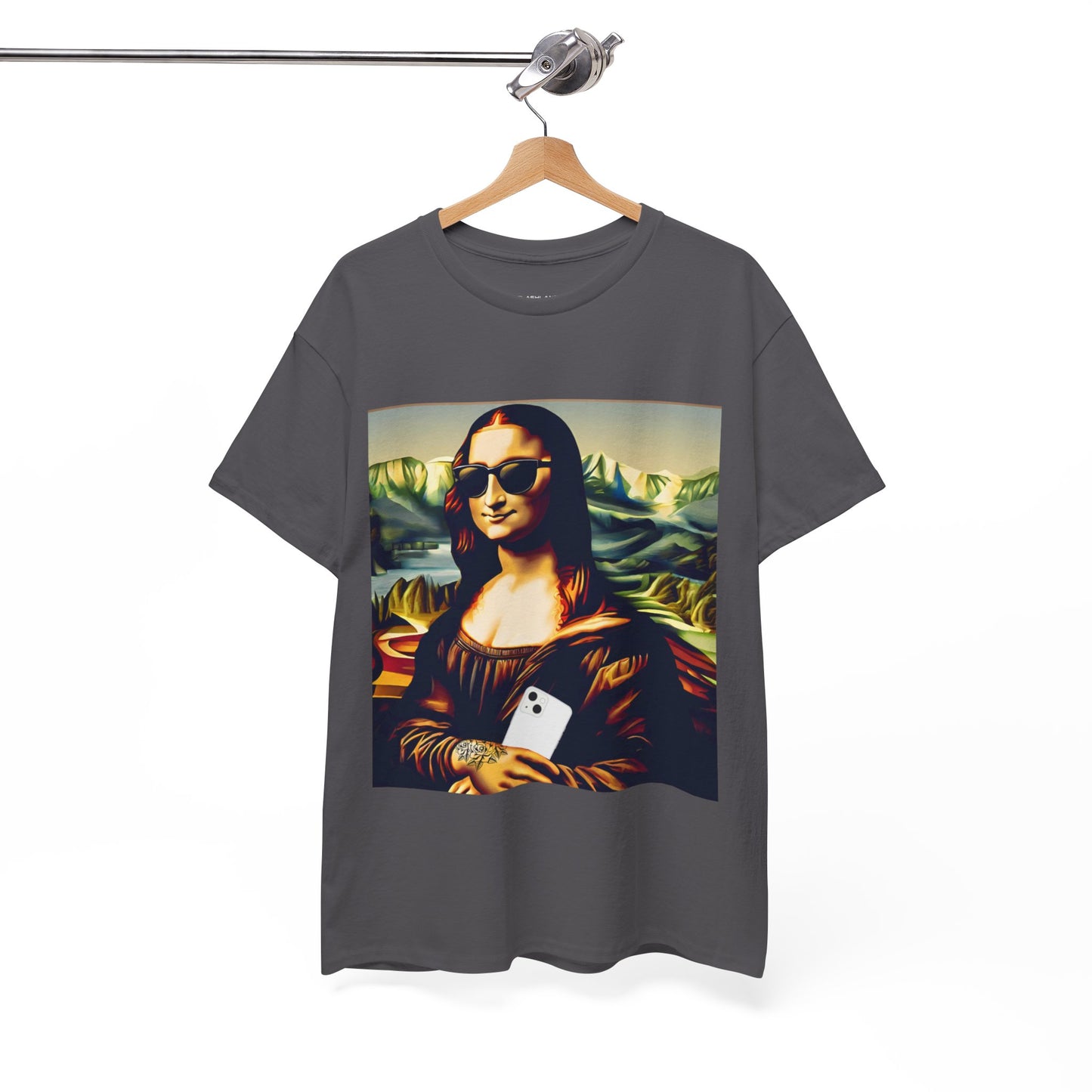 Funny modern Mona Lisa - Flashlander Gym Shirt