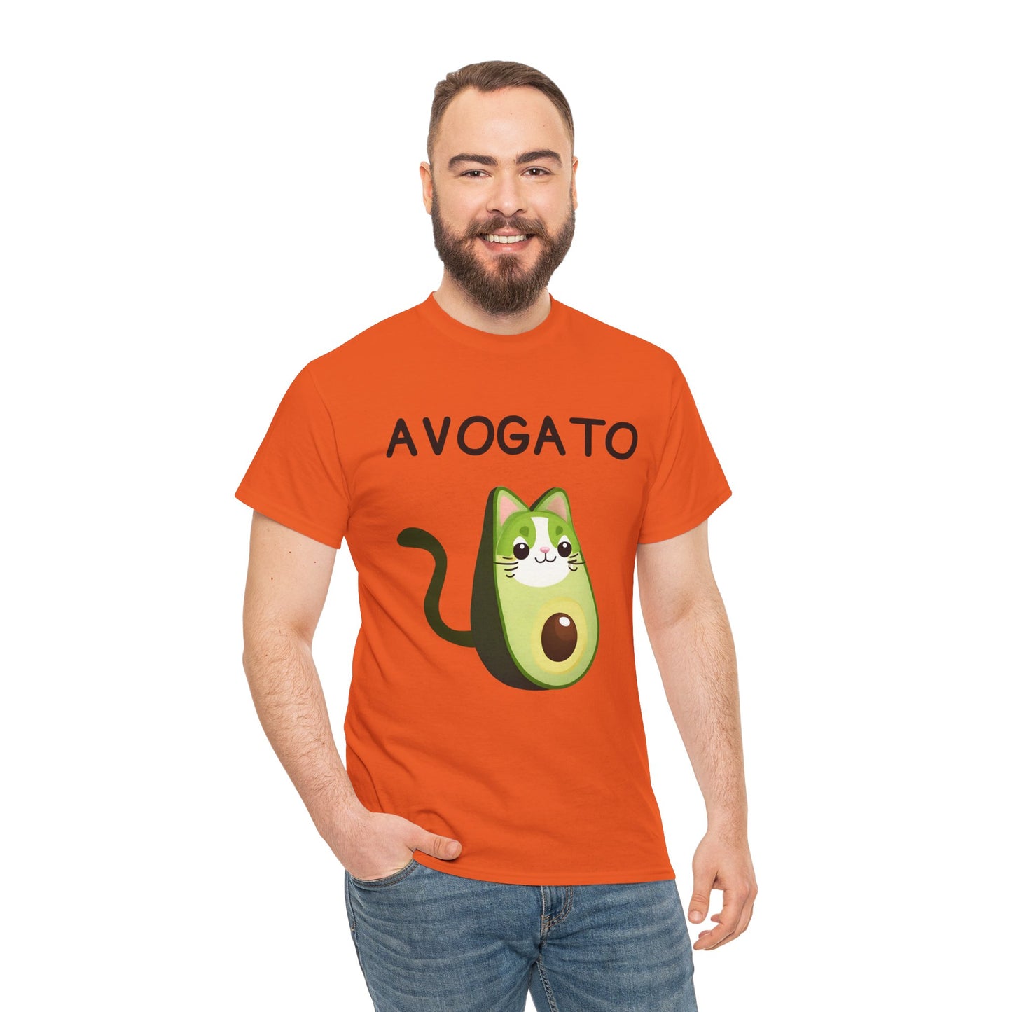 Avogato Funny Avocado Cat Face - Flashlander Gym Shirt