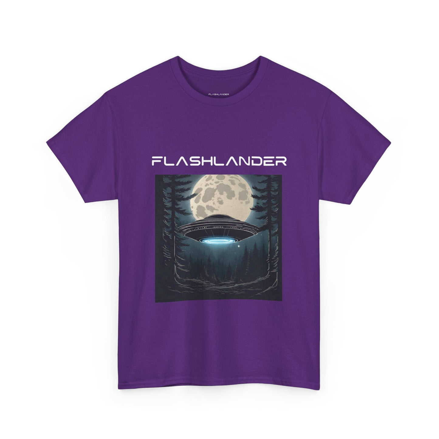 UFO Soaring Low in the Forest Tee Flashlander Gym Shirt