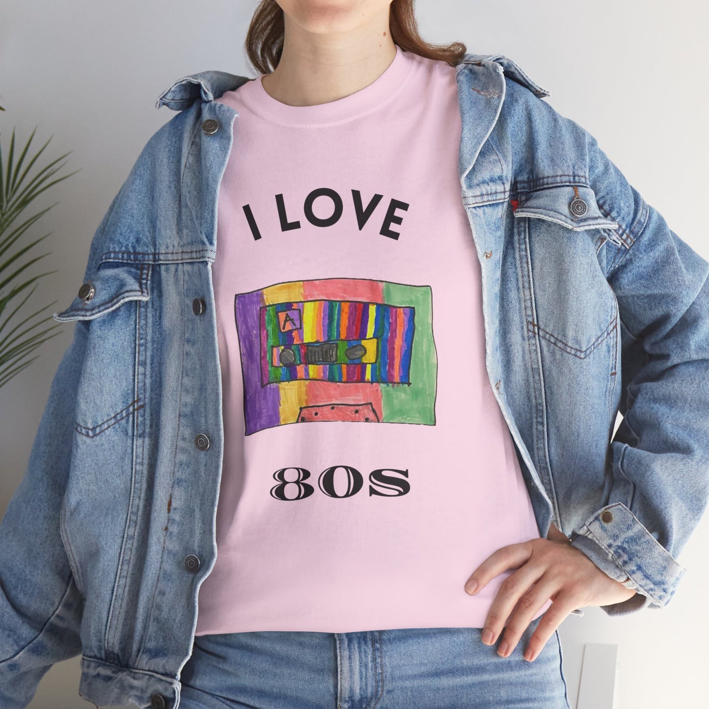 Retro Vibes Art Pop Cassette Tape I Love 80's - Flashlander Gym Shirt