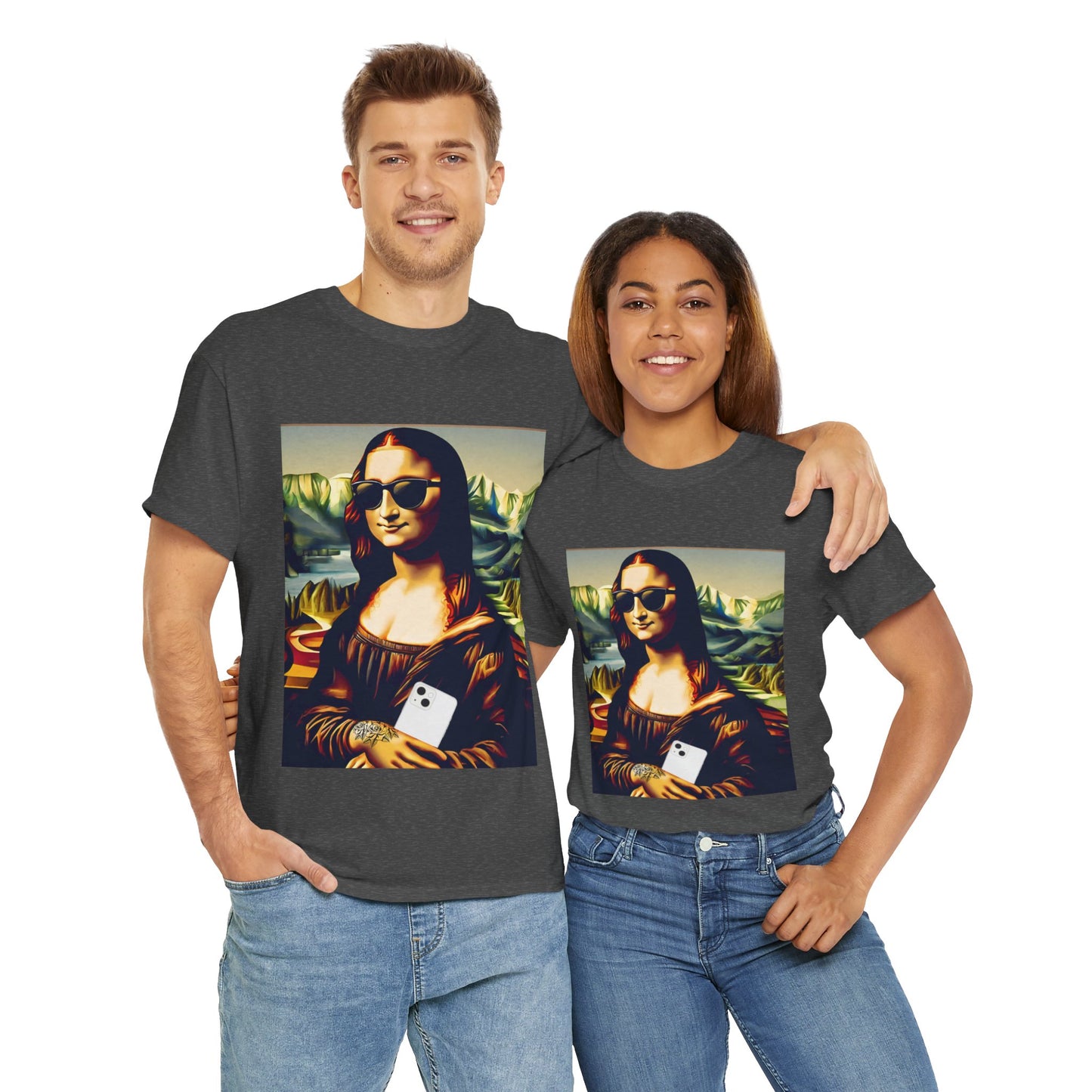 Funny modern Mona Lisa - Flashlander Gym Shirt