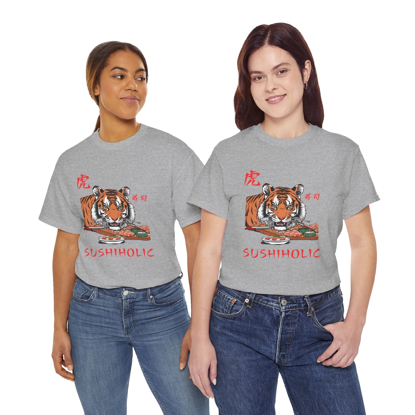 Tiger Sushi Lovers Sushiholic Graphic Tee Flashlander