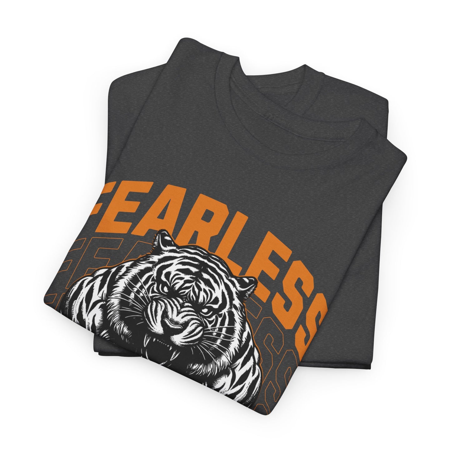 Tiger Bodybuilder Shirt Flashlander Fearless Workout Lift Heavy Beast Mode Gym T-Shirt Cotton Unisex Graphic Tee