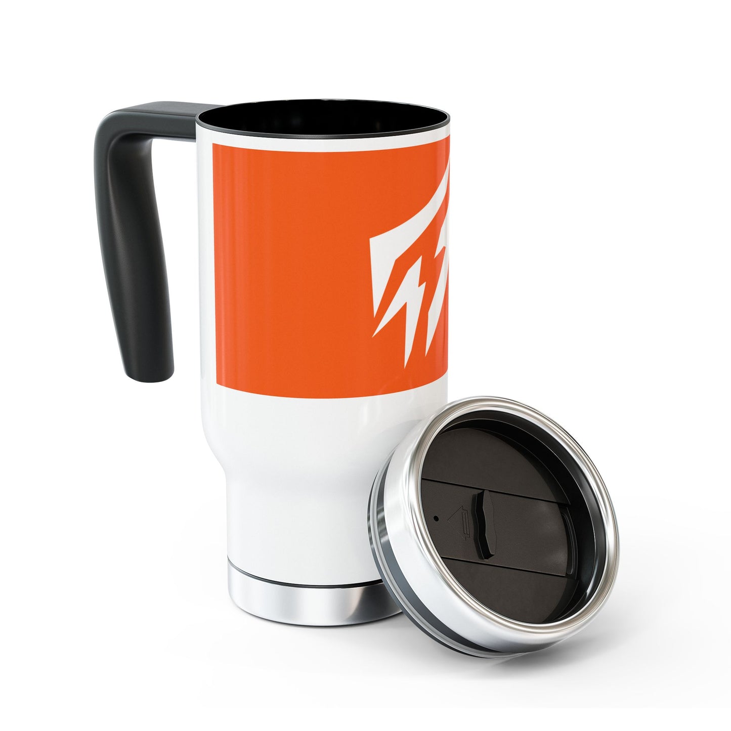 Flashlander Stainless Steel Travel Sports Mug with Handle 14oz Orange