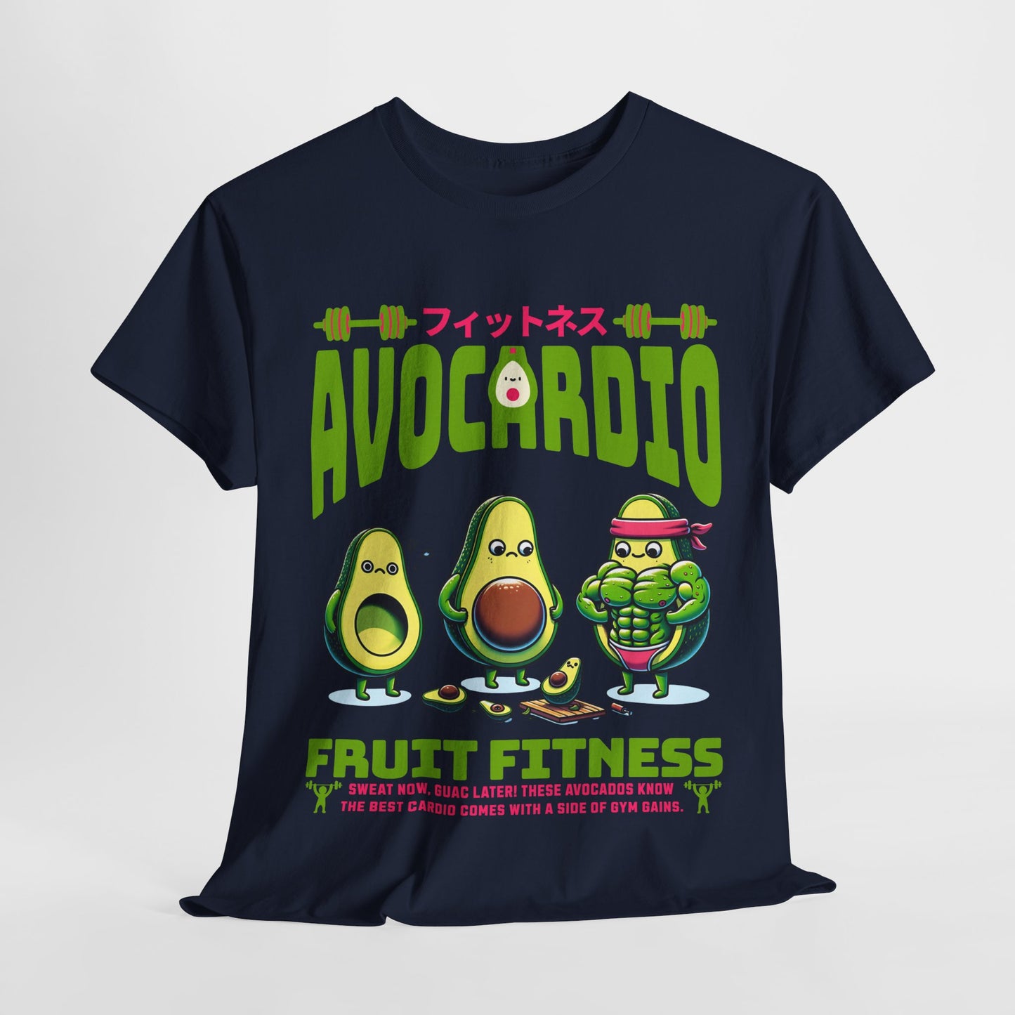 Avocardio Active Gym Shirt Avocado Fitness Graphic Tee