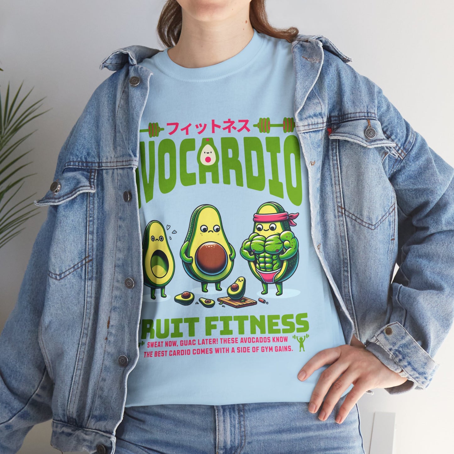 Avocardio Active Gym Shirt Avocado Fitness Graphic Tee