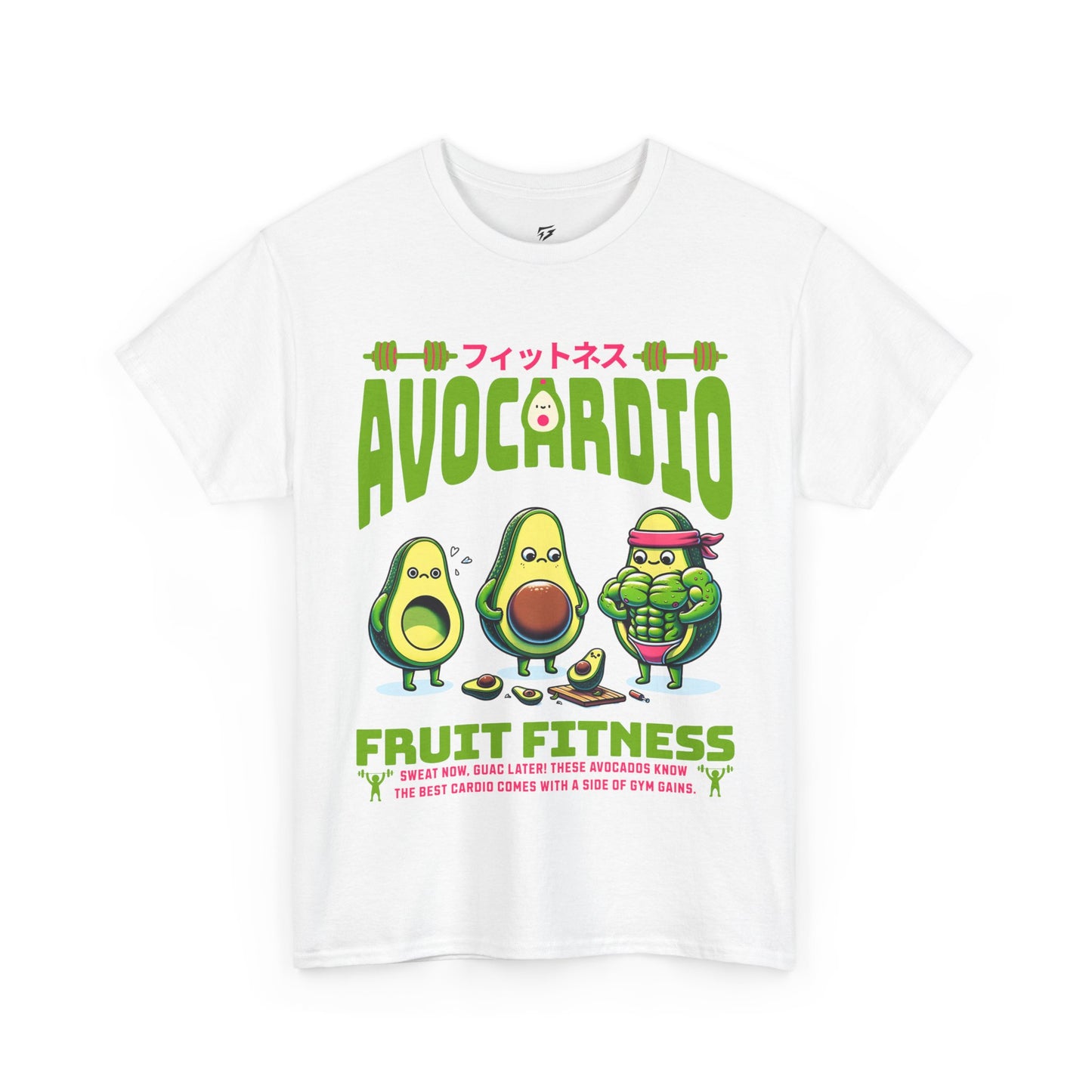 Avocardio Active Gym Shirt Avocado Fitness Graphic Tee