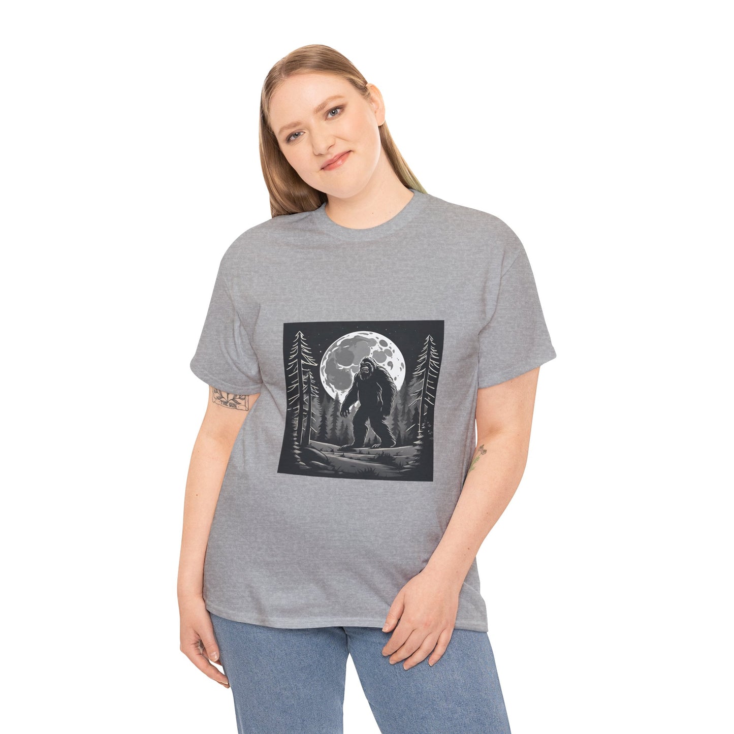 Camisa Bigfoot, camisa Sasquatch, camisa divertida Bigfoot, camisa de senderismo, camisa Yeti, camisa frescaUnisex camiseta de algodón pesado Flashlander