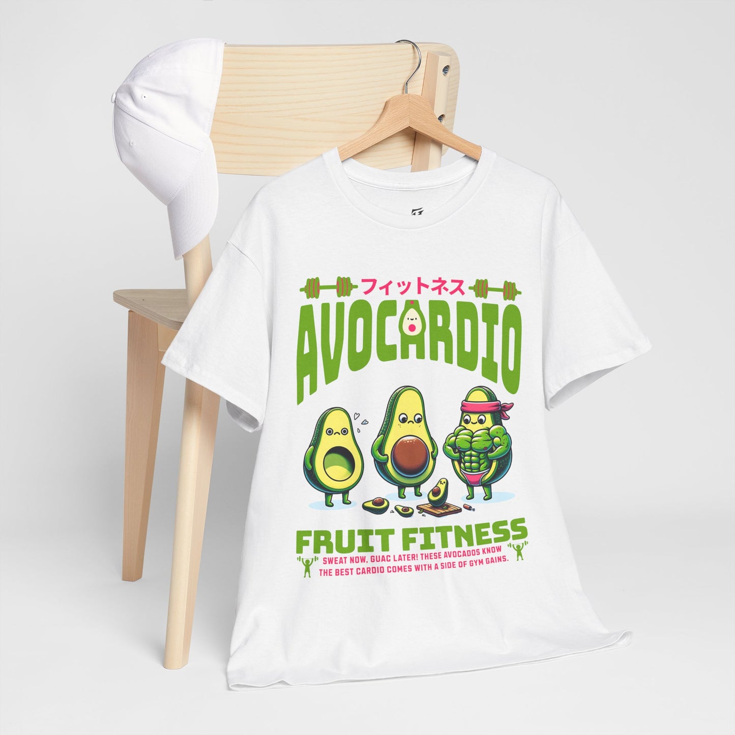 Avocardio Active Gym Shirt Avocado Fitness Graphic Tee