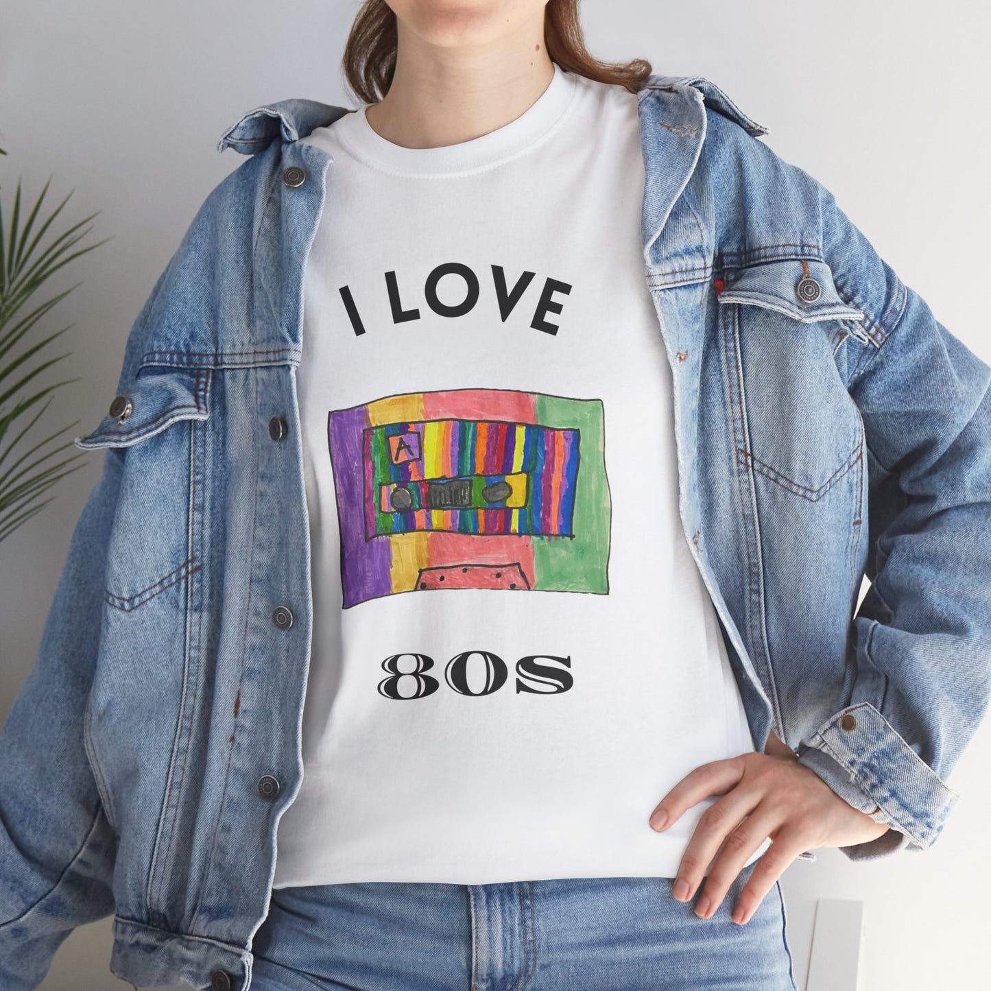 Retro Vibes Art Pop Cassette Tape I Love 80's - Flashlander Gym Shirt