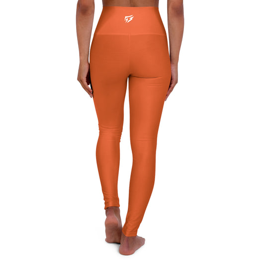 Flashlander Sportswear Zen High Waisted Yoga Leggings Orange (AOP) B