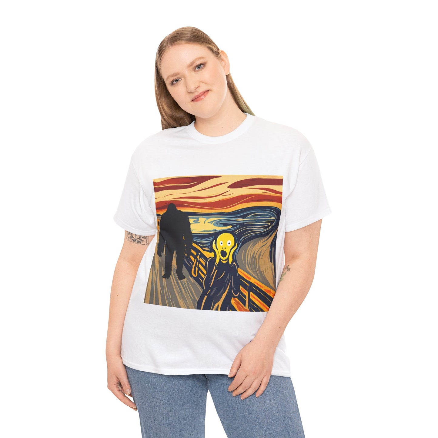 The Scream Meets Bigfoot A Startling Encounter - Flashlander Gym Shirt