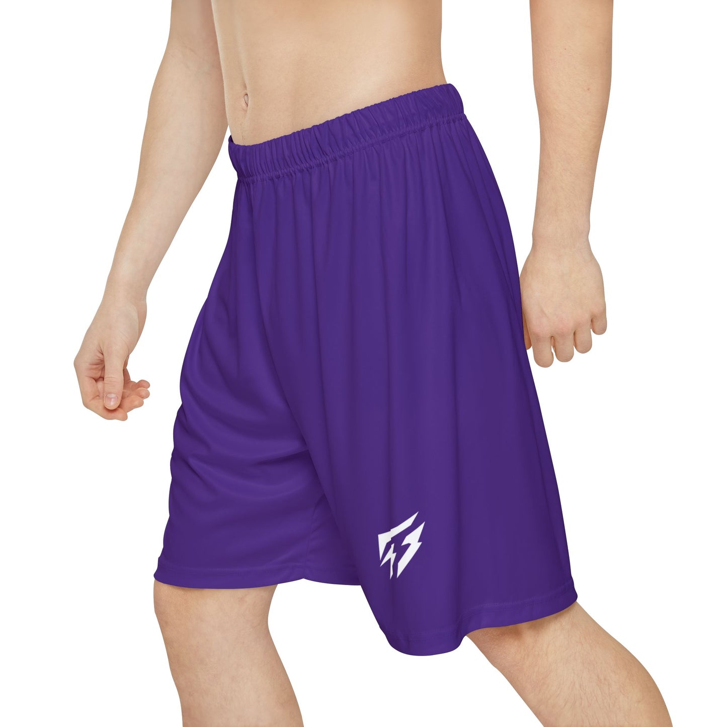 Flashlander ALG Performance Men’s Sports Shorts (AOP) Purple