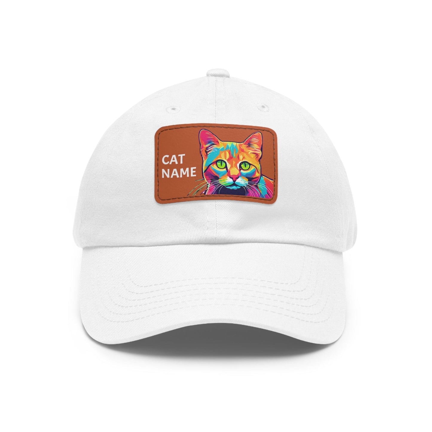 Cat Hat Cat Cap Cat Pop Art Hat Dad Hat with Patch (Rectangle) Baseball Cap Kitten Hat Kitty Hat Kitty Cap Custom Hat Flashlander