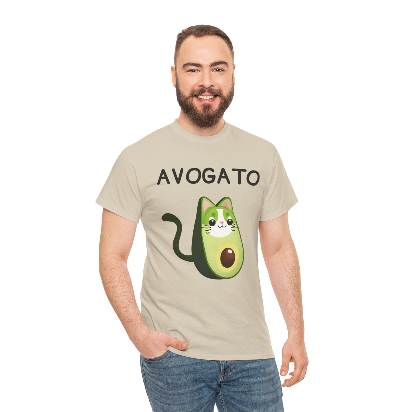 Avogato Funny Avocado Cat Face - Flashlander Gym Shirt