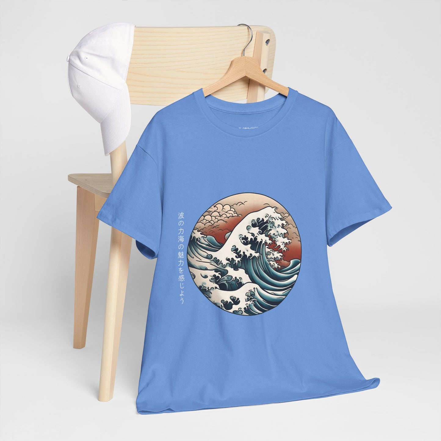 Japanese Sea Waves with Custom Japanese Name - Flashlander Gym Shirt