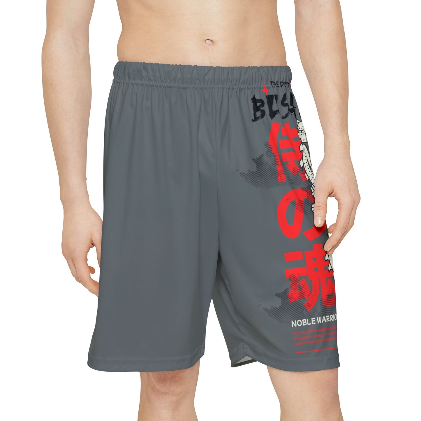 Japanese Dragon Bushido - Flashlander Performance Men’s Gym Shorts Dark Grey