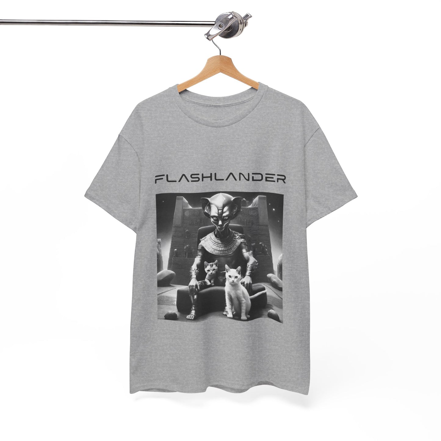 Cat Alien Pharaoh's Pyramids - Flashlander Gym Shirt