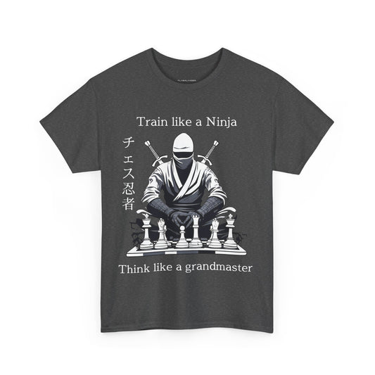 Camiseta Ninja de Ajedrez, Camisa de ajedrez, Regalo de ajedrez, Ninja, Camisa Ninja, Amantes de los juegos de mesa, Juego de estrategia, Regalo Ninjutsu, Camiseta japonesa, Camisa Kanji Unisex Heavy Cotton Tee Flashlander