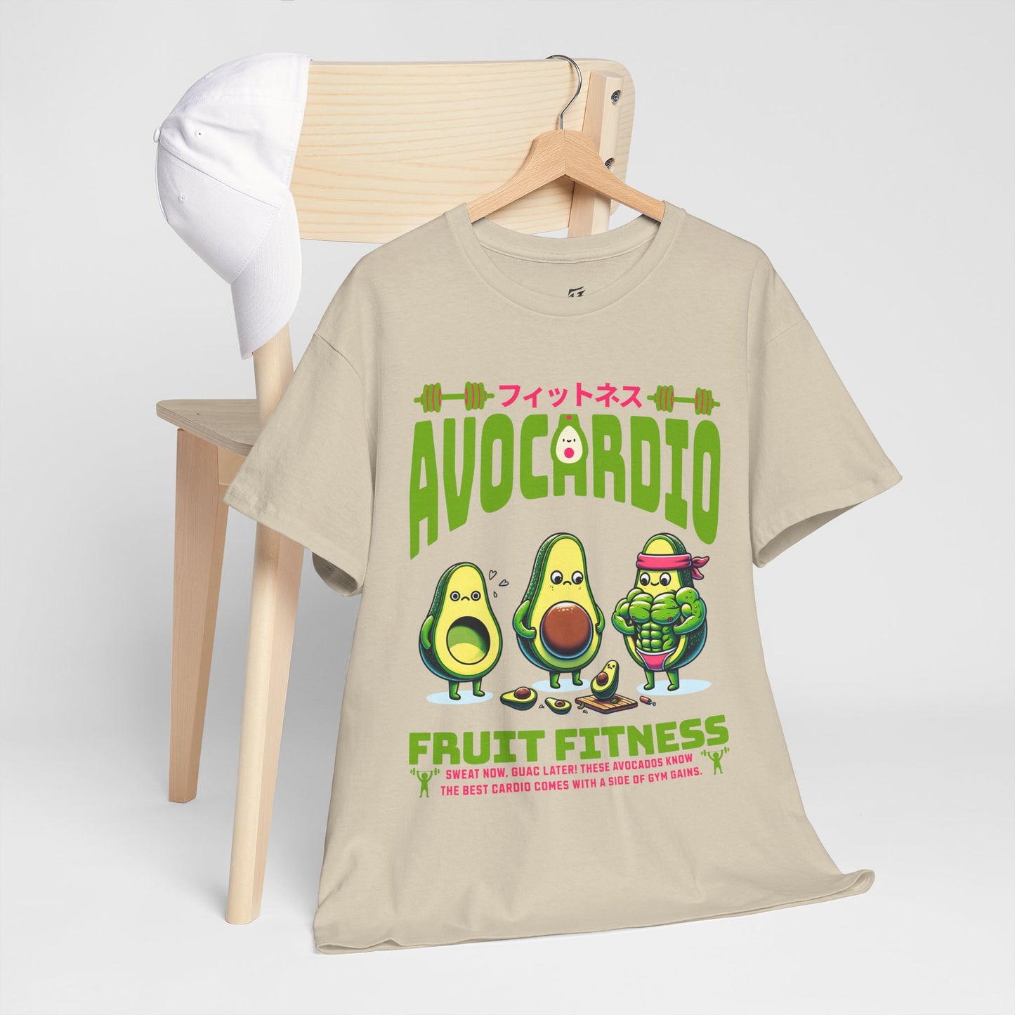 Avocardio Active Gym Shirt Avocado Fitness Graphic Tee