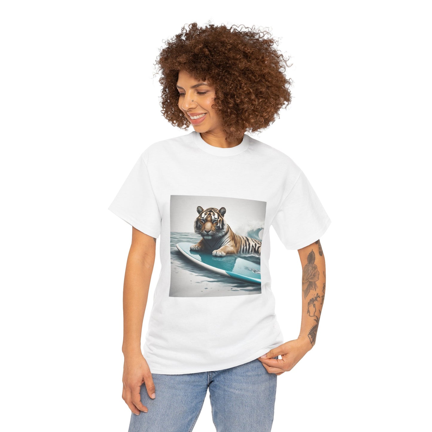 Tiger Surfing Vintage Flashlander Gym Shirt