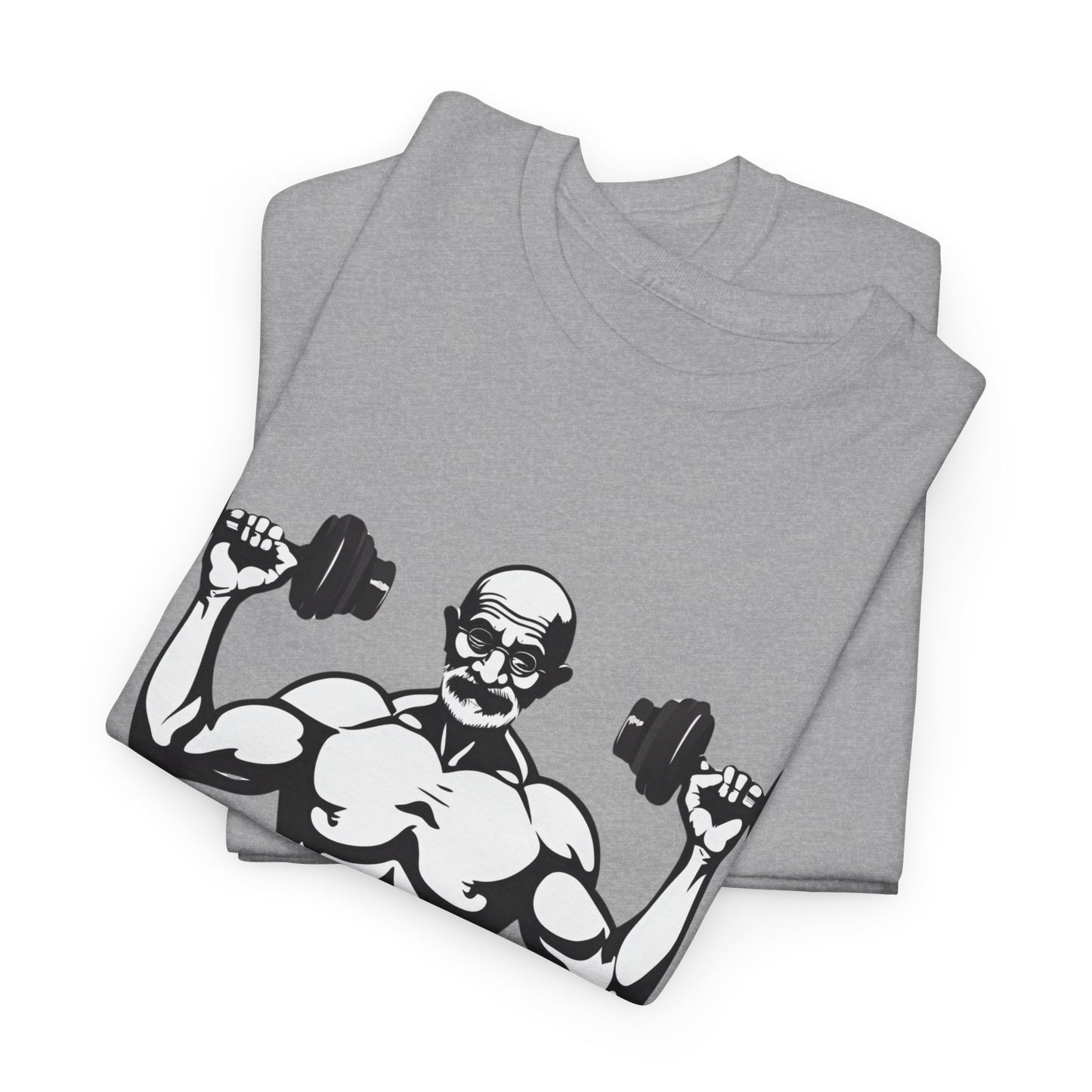 Gandhi Bodybuilder Gym Shirt - Flashlander Live as if you were to die tomorrow, learn as if you were to live forever quote Graphic Tee