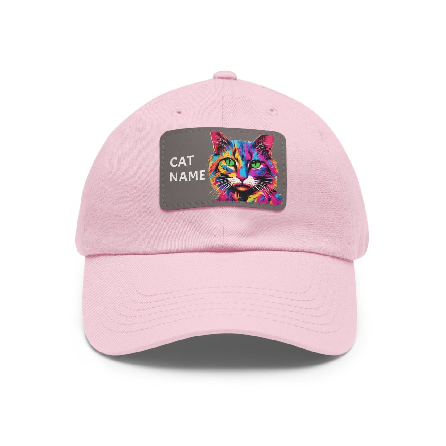 Cat Hat Sportswear Hat Cat Cap Cat Pop Art Hat Dad Hat with Patch (Rectangle) Cat Baseball Cap Kitty Cap Kitty Hat Kitten Hat Pop Art Cat Custom Hat Flashlander