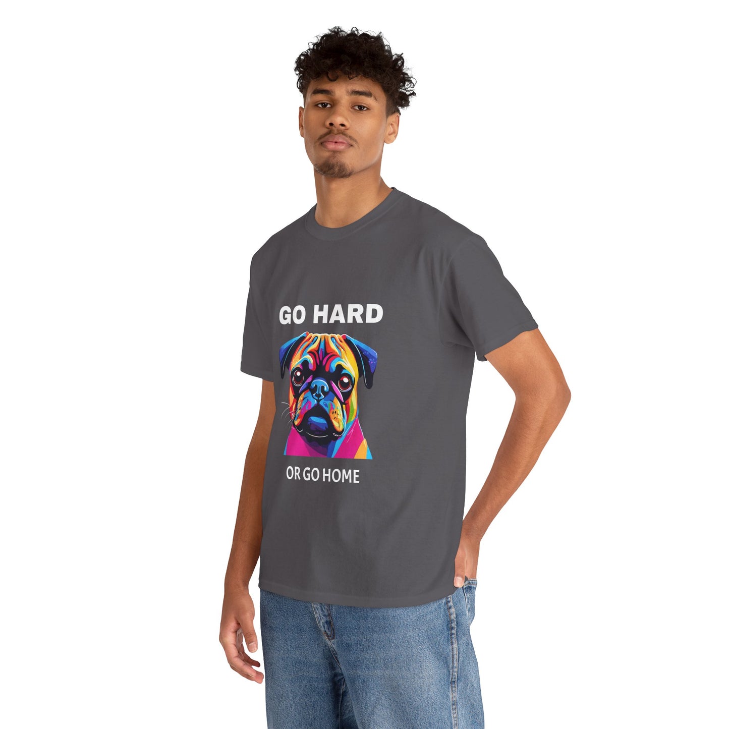 Pug Dog Pop Art  - Go Hard Or Go Home Flashlander Gym Shirt