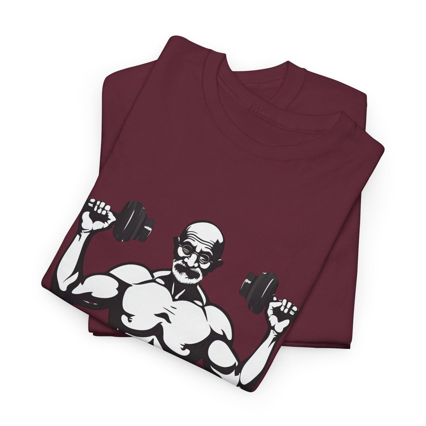 Gandhi Bodybuilder Gym Shirt - Flashlander Live as if you were to die tomorrow, learn as if you were to live forever quote Graphic Tee