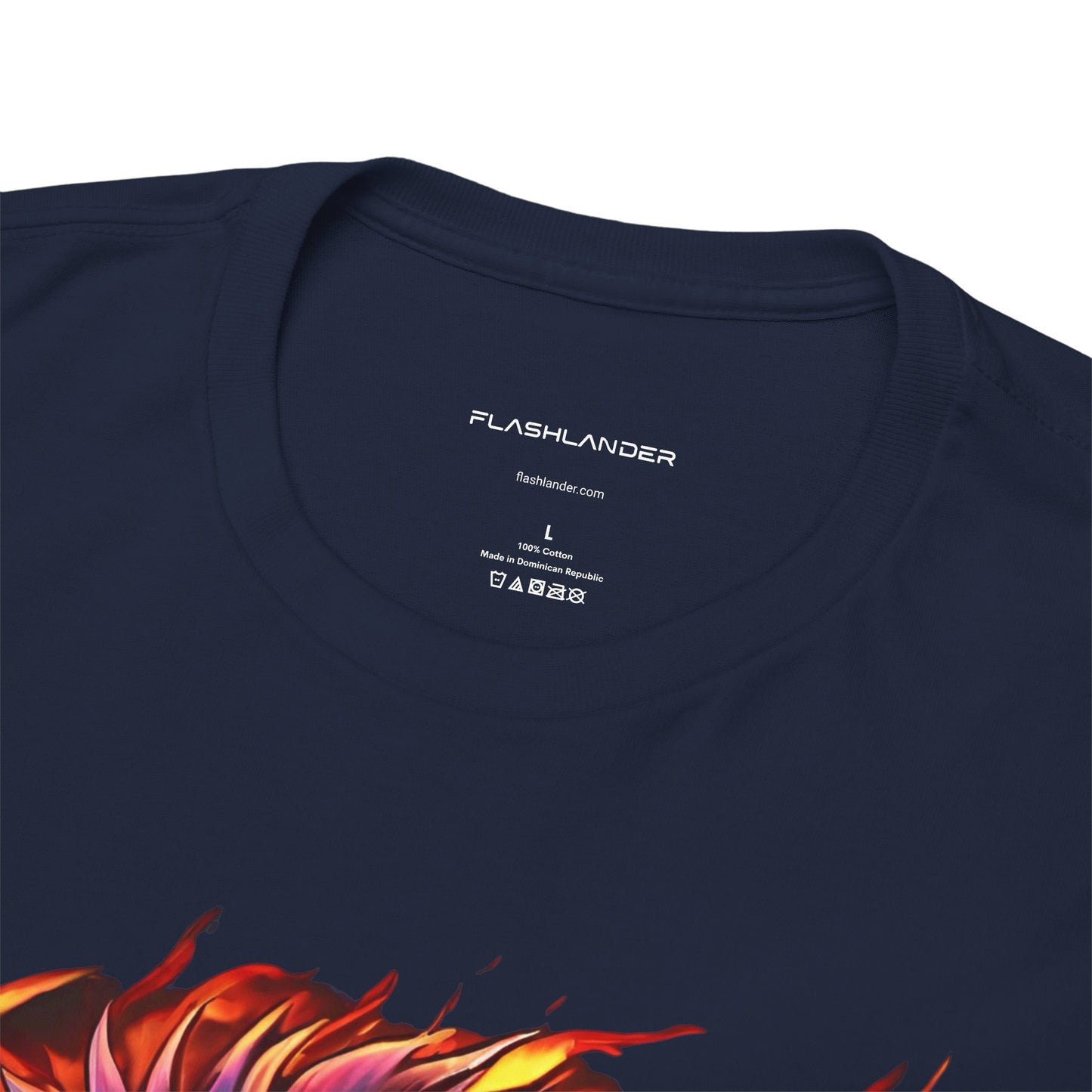 Lion Flames and Roses T-Shirt Flashlander