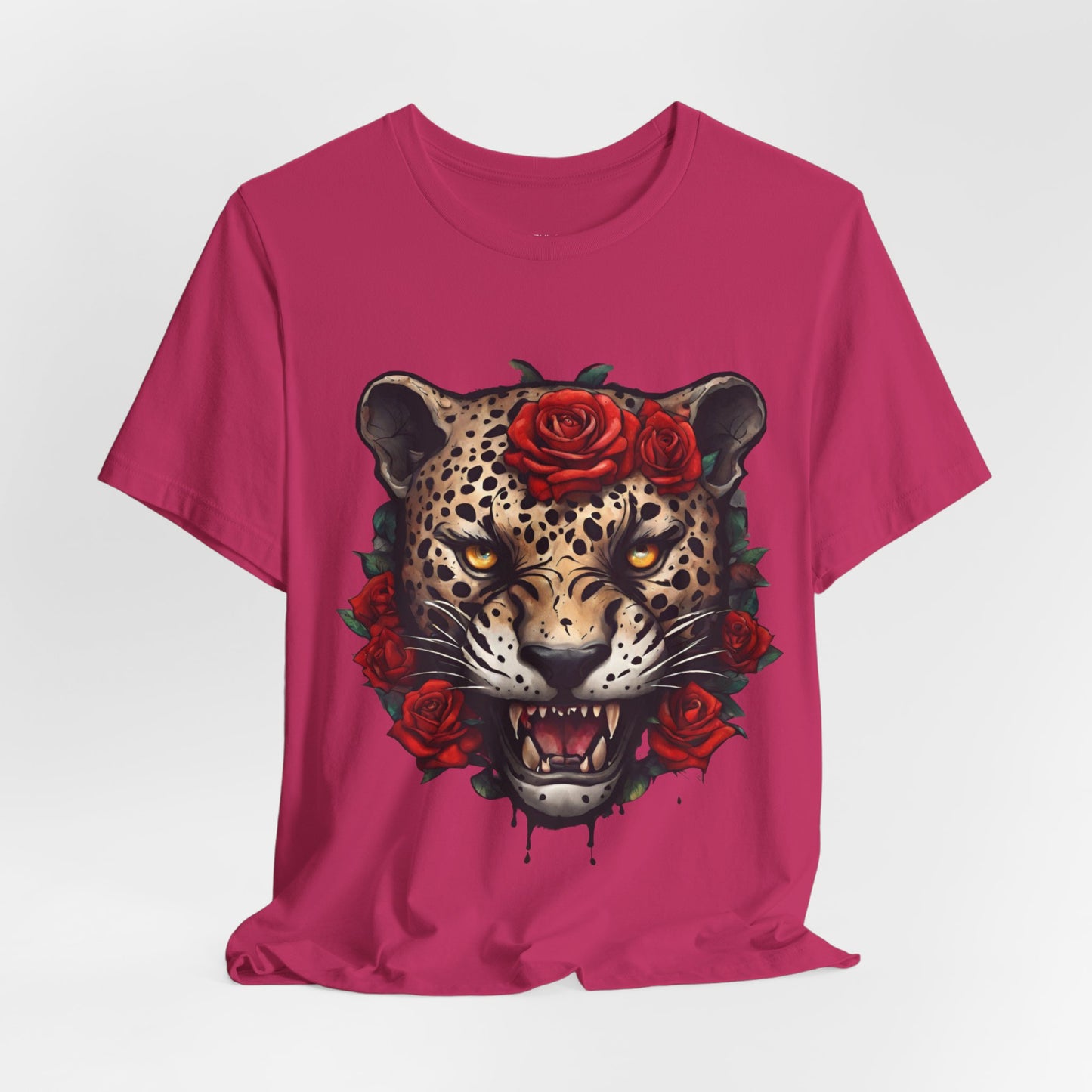 Jaguar Flames and Roses Graphic Tee Flashlander