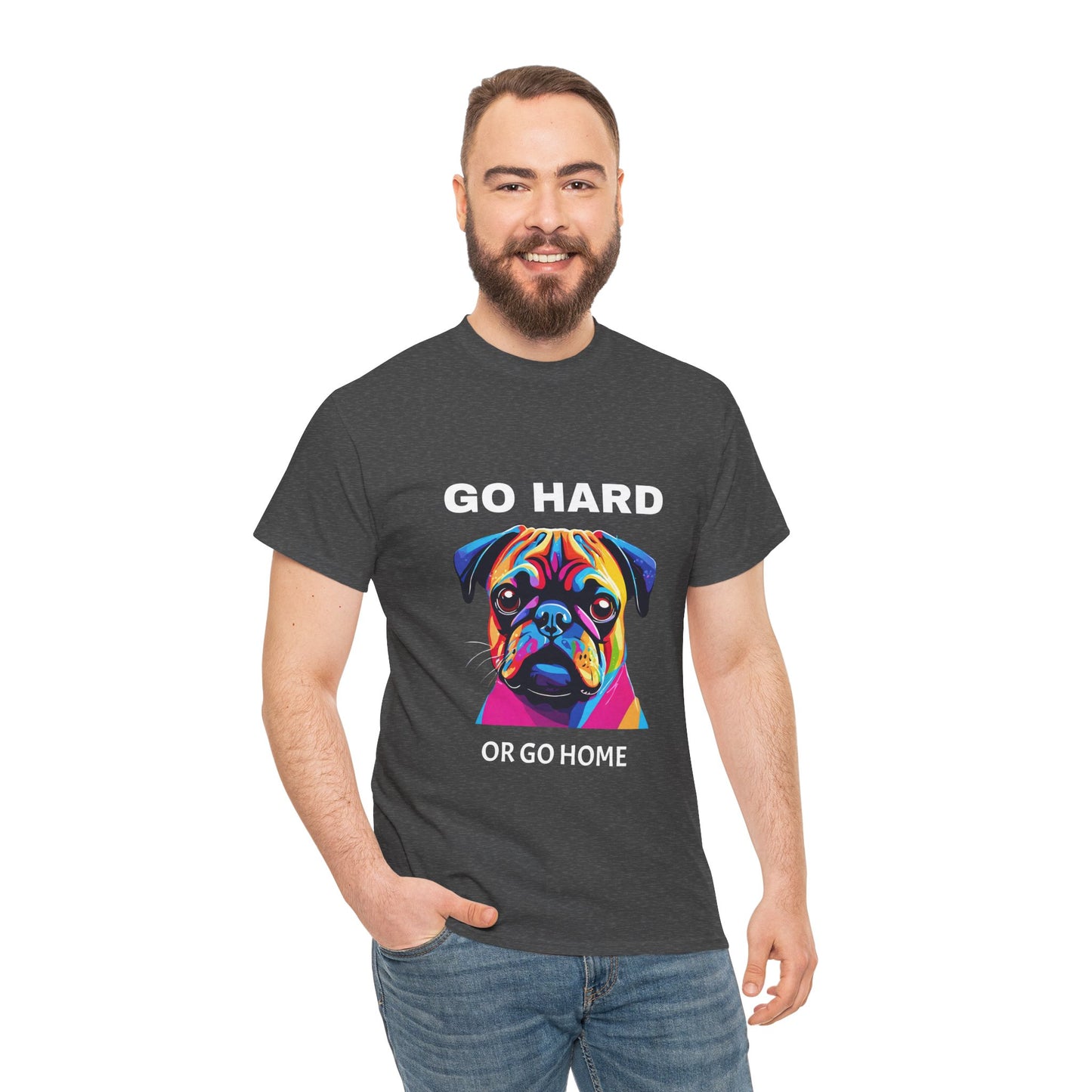 Pug Dog Pop Art  - Go Hard Or Go Home Flashlander Gym Shirt